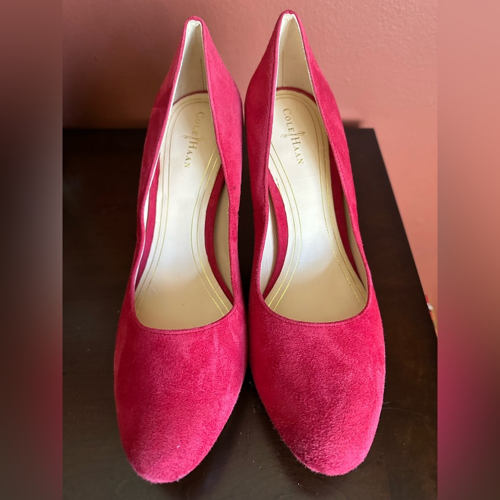 Cole Haan red suede shoes